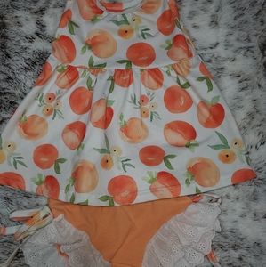 Peach short set